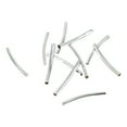 thumbnail image 3 of 50 Unids Plateado Plata Tubo de Curva Suave Granos Del Espaciador 3x30mm Granos de Metal Sueltos Craft DIY para Hacer Joyas Hallazgos Colgantes, 3 of 5