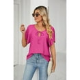 thumbnail image 4 of Anbech Ruffled Sleeve Womens V Neck Shirt 2024 Tunic Casual Blouse Tops, 4 of 8