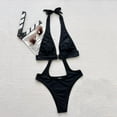 thumbnail image 6 of Swimsuit Women One Piece V Neck Exposed Belly Button Slim Fit Beach Bikinis Sexy Casual Swimwear, 6 of 6