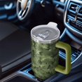 thumbnail image 6 of 40oz Tumbler with Handle and Straw, Vacuum Insulated Stainless Steel Travel Mug, Fits Car Cup Holder, Camo Print, 6 of 6