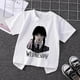thumbnail image 1 of Camiseta informal para niños de Wednesday Addams, ropa de dibujos animados I Hate People, camiseta de la Academia para niños y niñas, camiseta para bebés pequeños, 1 of 3