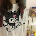thumbnail image 5 of Kawaii Hello Kitty Shirt Y2k Top Women Clothes Cotton Japanese Sanrio Kuromi Short Sleeve T-shirt Female Couple Loose Streetwear, 5 of 16