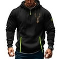 thumbnail image 2 of zfwon Hoodies for Men Plus Size 1/4 Zip Sweatshirts Long Sleeve Jumpers Fashion Hoodies Tracksuit with Pocket Drawstring Casual Work Pullover Outdoor Sports Fleece Tops, 2 of 4