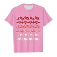 thumbnail image 4 of JIAYUE Tops For Kids Valentines Day Cartoon Print Short Sleeve Crew Neck Pull-On Lightweight T Shirt For Children Relaxed Basic Tops, 4 of 4