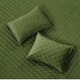 thumbnail image 5 of Home Soft Things 5 Piece Velvet Quilted Bedspread Set - Avocado - Oversize King (122" x 106"), 5 of 5