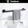 thumbnail image 3 of 5 Piezas Juego de Accesorios de Baño, Toallero Baño 60cm + Portarrollos para Papel + Toallero Barra + 2 Gancho,304 Acero Inoxidable, 3 of 6