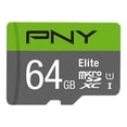 thumbnail image 3 of Pny P SDU64U185EL GE 64GB Elite microSDXC Card CL 10 85MB/s with Adapter, 3 of 4