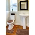 thumbnail image 3 of Ottomanson Cathy Washable Non-Slip Rubberback Polypropylene Brown Bath Rug Set, 3 Piece, 3 of 8