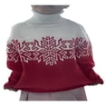 thumbnail image 3 of Chandail Assorti de Noël pour la Famille, Col Roulé Flocon de Neige, Manches Longues, Tricoté, 3 of 5