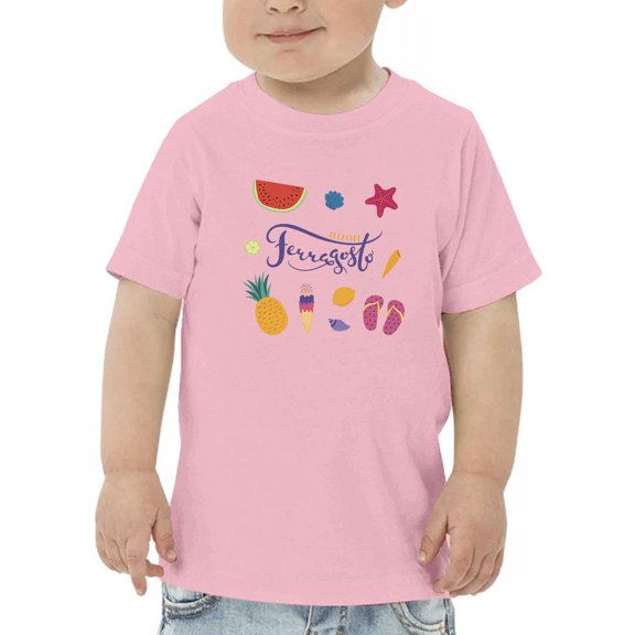 Buon Ferragosto Summer Objects T-Shirt Toddler -Image by Shutterstock, 4 Toddler