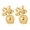 Gold, variant on 1 Pair 20G Stainless Steel Flower  Ear Studs,for Cartilage Conch Helix Flat Piercing