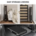 Sturdy Metal Frame Rollaway Bed with Memory Foam Mattress 75” Folding