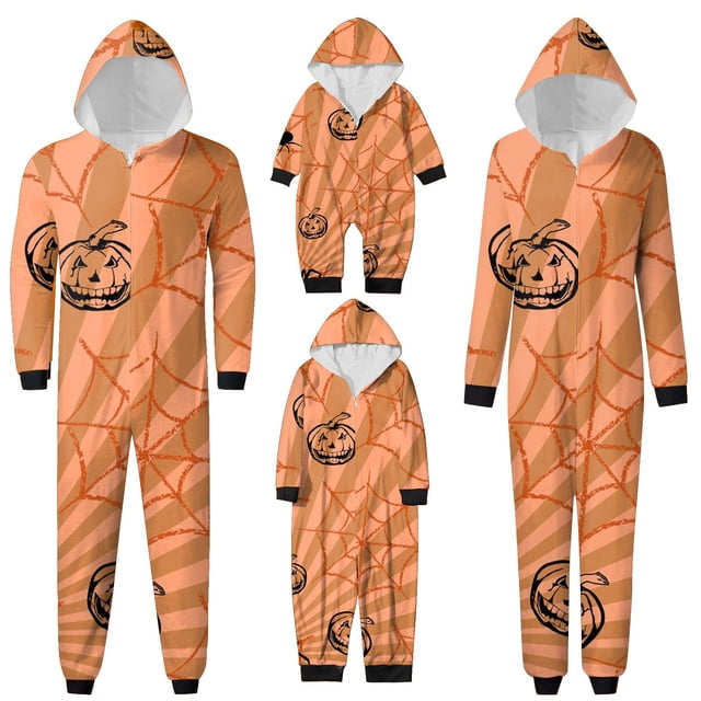 Christmas Pajamas for Family Fun Matching Family Outfits Pumpkin & Cobweb Christmas Pjs, Perfect for Christmas Photos & Holiday Celebrations, Sizes for All