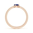 thumbnail image 2 of Angara Natural 0.4 Ct. Blue Sapphire Solitaire Ring in 14K Rose Gold for Women (Ring Size: 3), 2 of 9