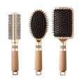 thumbnail image 1 of Juego de cepillos para el cabello de 3 piezas, desenredador húmedo y seco para mujeres, hombres, , niñas, regalos Dorado Yuyangstore cepillo de pelo, 1 of 8