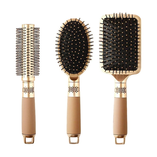3x Juego de cepillos para el cabello con pasadores de nylon