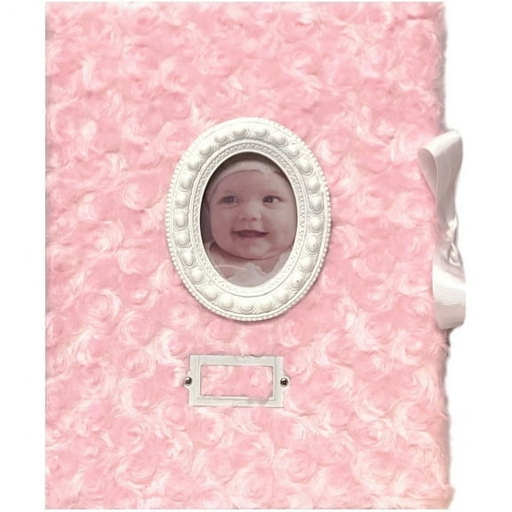 C.R. Gibson LLC Pink Fur Swirl Baby Memory Book