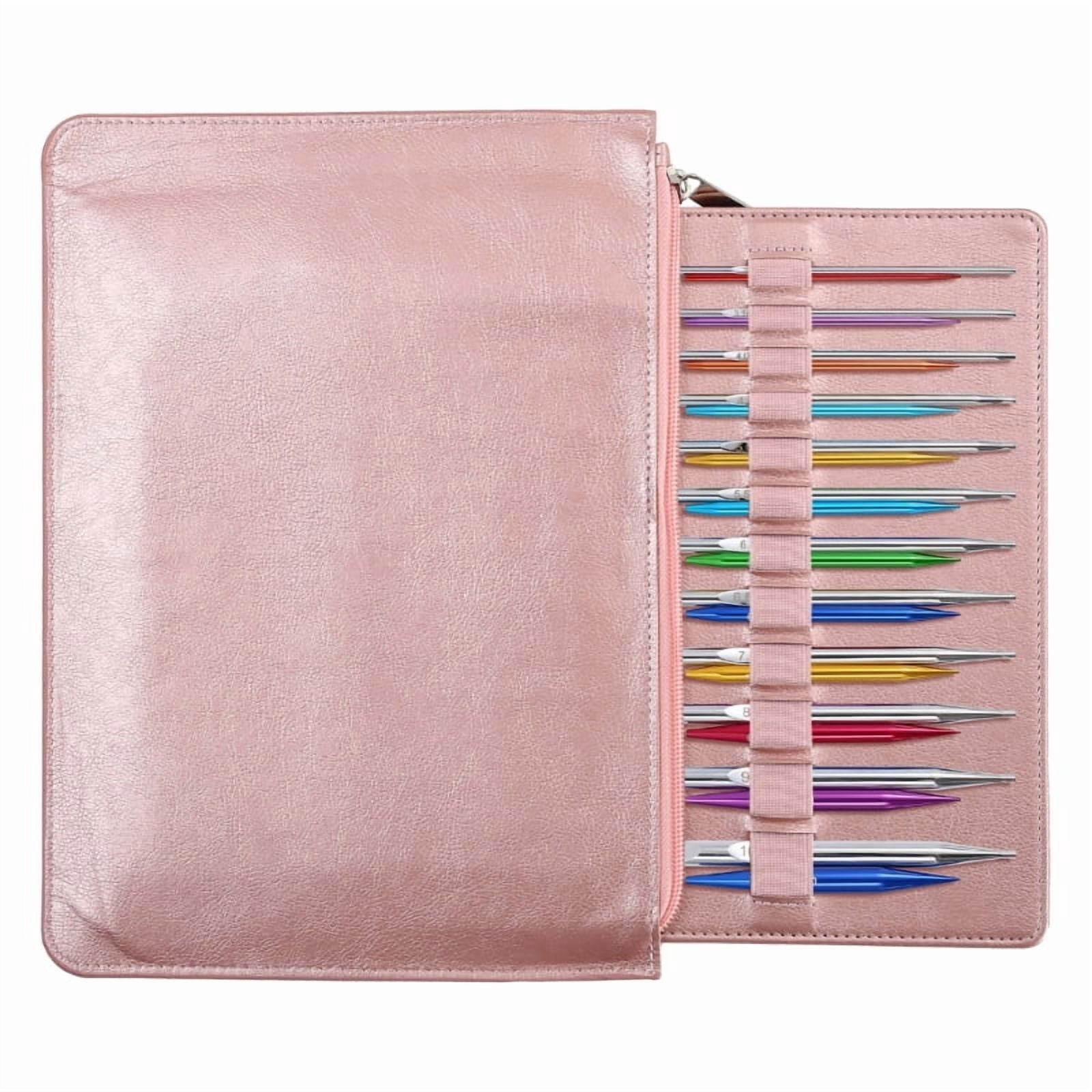 12Pairs Interchangeable Tunisian Crochet Hook Circular Knitting Needle with Bag