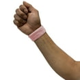 thumbnail image 5 of COUVER Cotton Terry Sports Wristbands, 1 Inch, 3 Pairs, Solid Light Pink, 5 of 7