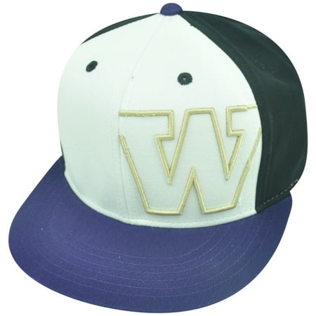White Washington Hat - NCAA Washington Huskies Nagelle Flat Bill Strapback Hat Cap White Purple