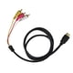 thumbnail image 2 of Portátil compatible con HDMI con cable de adaptador RCA Reproductor de DVD digital a señal analógica Convertidor de velocidad rápida Oficina de 1.5 metros 2 piezas Guardurnaity EL014589-00, 2 of 7