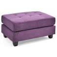 thumbnail image 3 of Glory Furniture Malone Microsuede Ottoman in Purple, 3 of 6