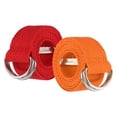 thumbnail image 1 of Uxcell Web Football Belt, Men Canvas Belt Web Flag Football D Ring, Adjustable Soccer Replacement Strap 51 Inch & 2 Pcs & Canvas & Red/Orange, 1 of 7