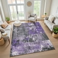 thumbnail image 7 of Addison Rugs Mayfield Premium Machine Washable Transitional Abstract Purple Rectangle Rug, 3' x 5', 7 of 7