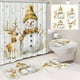 thumbnail image 1 of Accesorios de baño Cortina de ducha navideña Cortina de Papá Noel Fondo Tela colgante Juego de baño Juego de baño de poliéster, 1 of 6