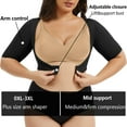 thumbnail image 4 of ANYFIT WEAR Women Plus Size Shapewear Upper Arm Shaper Short Sleeve Body Slimmer Compression Top, 4 of 7