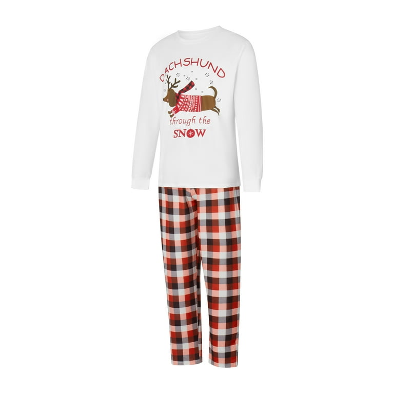 New Matching Christmas Pajamas For Family Dachshund Printed Family
