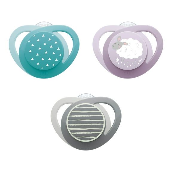 NUK Orthodontic Pacifiers, 0-6 Months, 3 Count