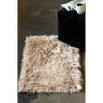 thumbnail image 4 of Luxe Hudson Faux Sheepskin Rug 2x3 Tan Soft Decorative Throw, 4 of 4