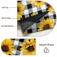 thumbnail image 6 of Small Round Rug 3Ft Washable Non-Slip, Sunflowers Blossom Circle Area Rugs for Living Room Bedroom, Spring Summer Garden Flowers Check Indoor Floor Mats Carpet Runner for Home Decor, 6 of 8