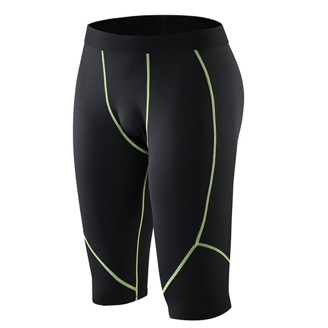 Men’s Gym Pants | Men’s Athletic 3/4 Compression Pants for Run Tights Capri – Base Layer for Yoga Gym and Training