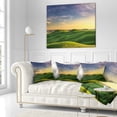 thumbnail image 2 of Designart Green Rural Rolling Hills Tuscany - Landscape Wall Throw Pillow - 18x18, 2 of 4