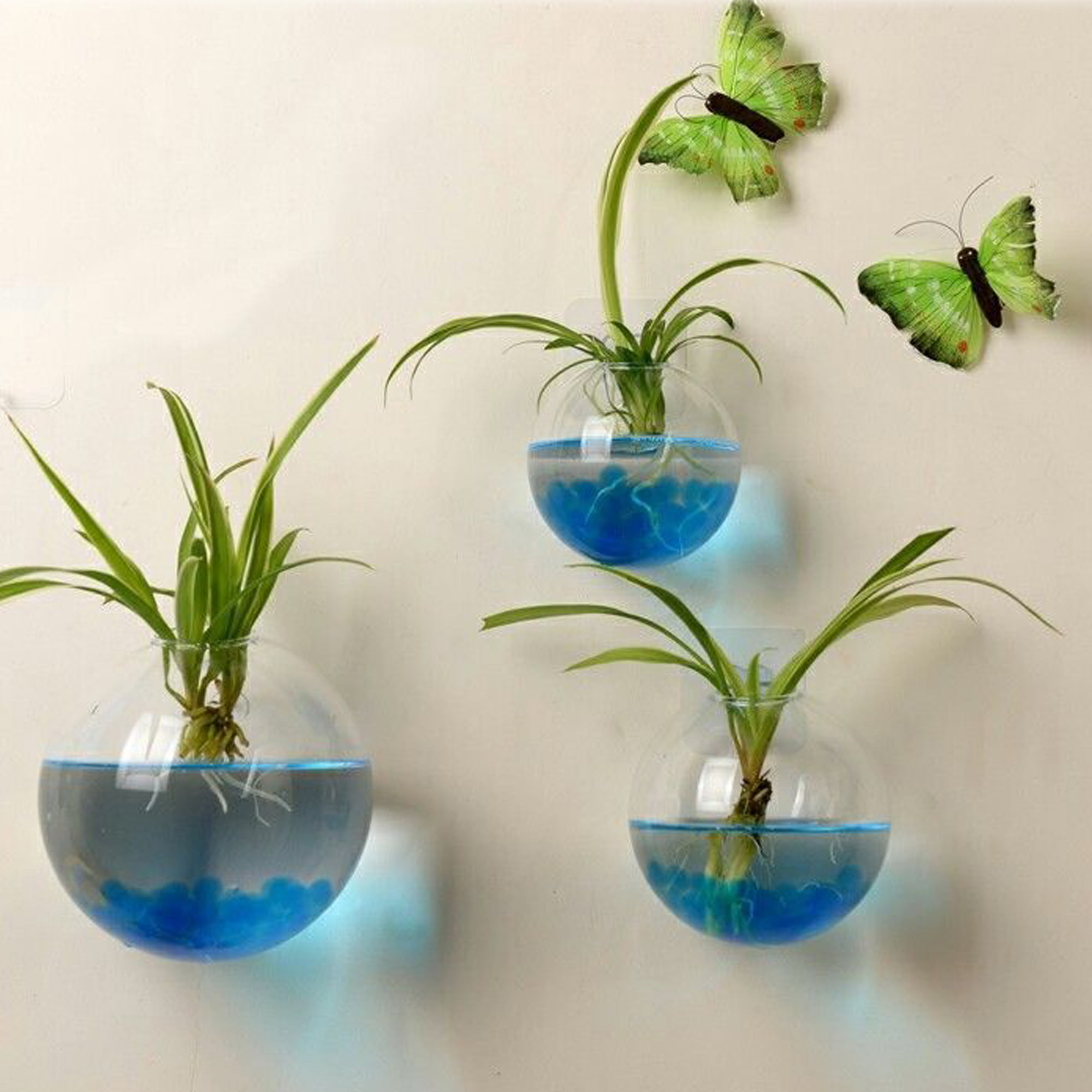 Hanging Plant Flower Glass Ball Vase Terrarium Wall Fish Tank Aquarium Con tyu