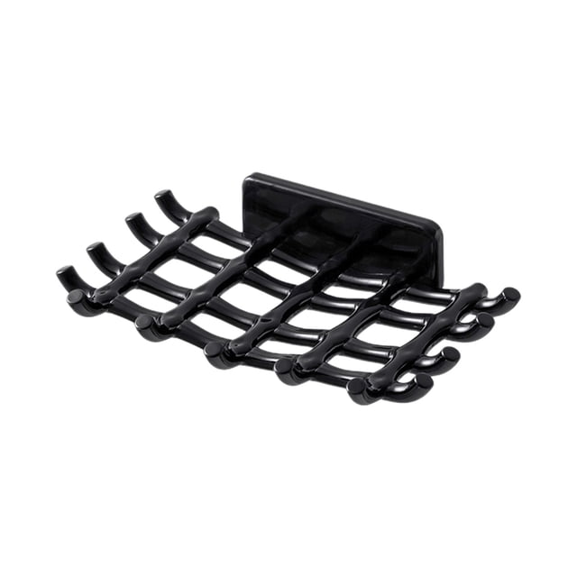 Deeceymbur Soap Dish With Hooks Adhesive No Drill Soap Holder Shower Organizer Tray Razor Rack for Bathroom Wall and Sink