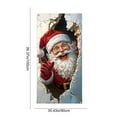 thumbnail image 3 of cpengpj Durable Polyester Christmas Door Banner with Santa and Snowman Design, Multicolor Holiday Decor for Indoor/Outdoor, Front Porch, Wall, Home Party (90x180cm), 3 of 6