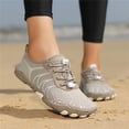 thumbnail image 2 of Beach Water Shoes for Women Men Quick Dry Non- Wide Toe Hike Barefoot Footwear for Beach Pool Aqua Swim Surf Walk (Khaki/36), 2 of 8