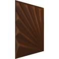 thumbnail image 2 of Ekena Millwork 19 5/8"W x 19 5/8"H Aire EnduraWall Decorative 3D Wall Panel, Universal Aged Metallic Rust (Covers 2.67 Sq. Ft.), 2 of 5
