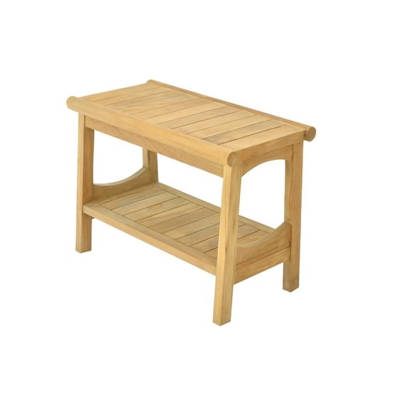 Grade-A Teak Wood Perth Shower Seat 24" Outdoor Patio Stool Bench