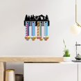 thumbnail image 6 of Running Medal Holder Runner Medal Hanger Display Small Sports Marathon Mountain Tree Forest Lanyard Ribbons Metal Iron Black Wall Rack Frame Mount Decor for Hanging Awards 11.4x5.1 Inch Black, 6 of 7