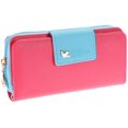 thumbnail image 1 of （10PCS）Multi-Card Position Two Fold Long Zippered Wallet Women'S Long Zippered Wallet Handbag Rose Red, 1 of 4