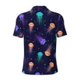 thumbnail image 4 of Rocae Sea Jellyfish for Men's Short Sleeve Polo Shirt, Quick Drying Performance Moisture Wicking Sports Men's Golf Shirt, 4 of 9