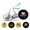 Black & Golden, variant on Darling Souvenir DIY 190 Pcs Graduation Theme Stickers Candy Chocolate Labels-Blue & Red