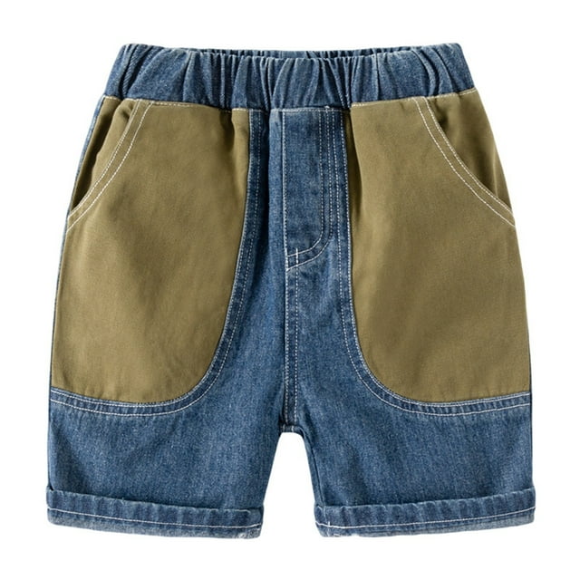JLMSPLWG Garçons Shorts Blancs Shorts Rouges pour Garçons Shorts Adolescents Garçons Shorts de Basketball Jeunesse Shorts en Denim Vêtements 4t, Bleu 5-6 Ans