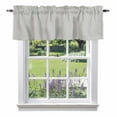 thumbnail image 2 of Grey and White Stripe Pattern Window Valance for Kitchen, Simple Style Rod Pocket Short Curtain for Small Windows, Light Filtering Decorative Valance, 54 x 18 Inch, 1 Panel, 2 of 9