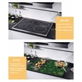 thumbnail image 2 of Large Induction Cooktop Protector Mat Christmas Snowflakes Stove Top Covers for Electric Stove, Winter Xmas Geometric Green Decorative Stove Burner Cover Mats, Glass Top Stove Cover, 2 of 7