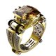 thumbnail image 1 of Anillo de cobre vintage Vevor con incrustaciones de diamantes de imitación Champagne Talla 10, 1 of 4